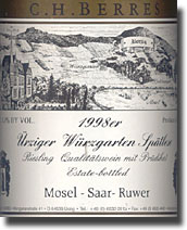 1998 C. H. Berres Urziger Wurzgarten Riesling Spatlese