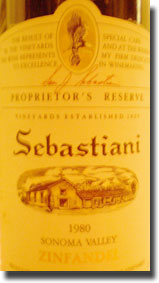 1980 Sebastiani Sonoma Zinfandel