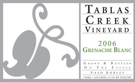 Tablas Creek grenacheblanc06_label